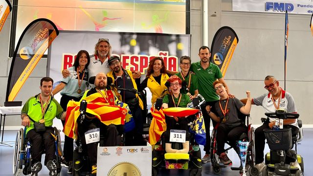 El equipo Amics de la Boccia.
