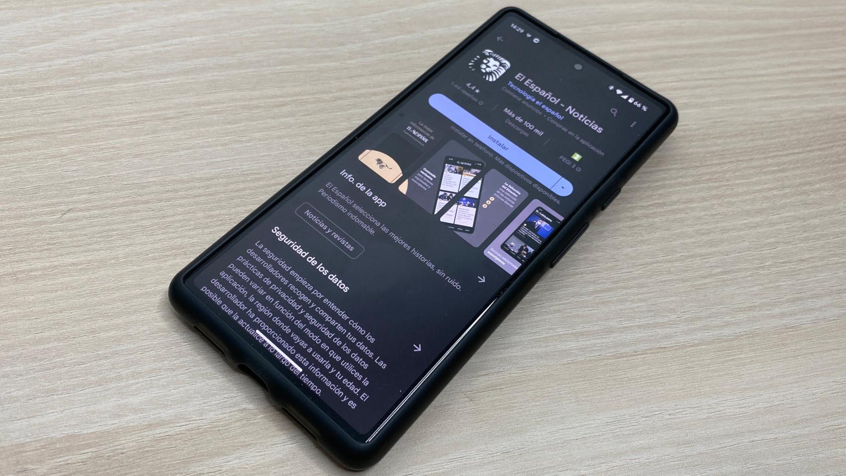 Google Play con el diseño azul que ha confundido a los usuarios