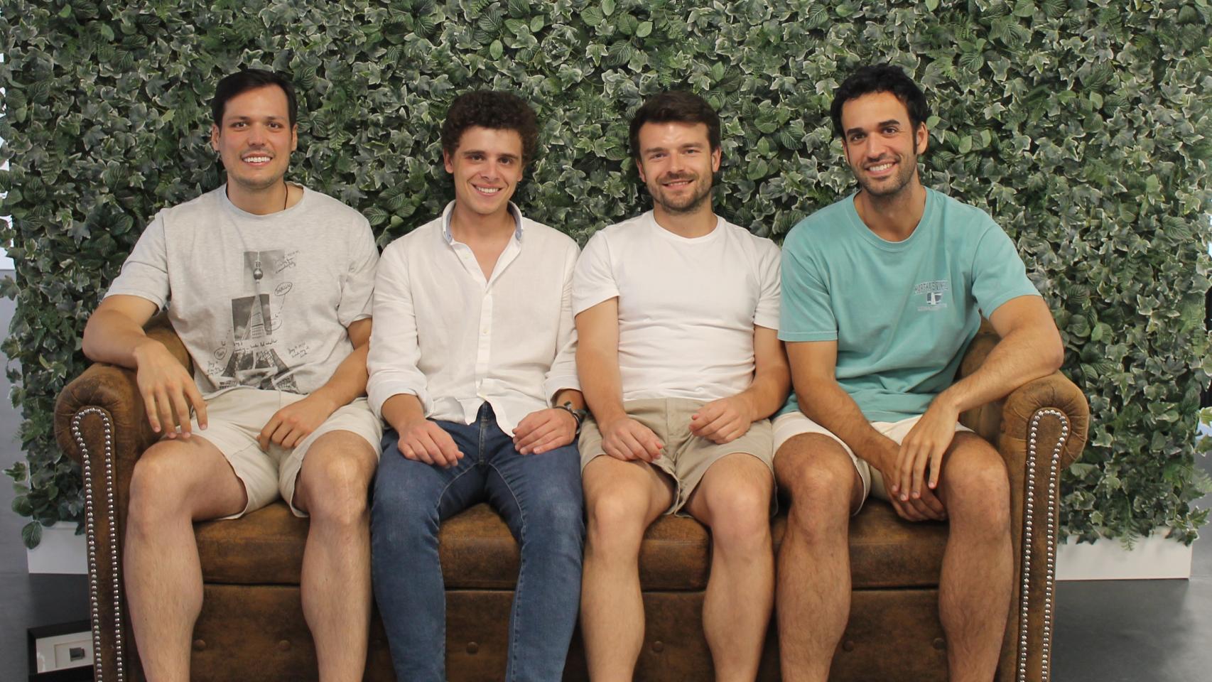 El equipo fundador de Capchase: Luis Basagoiti, Ignacio Moreno, Przemek Gotfryd y Miguel Fernández.