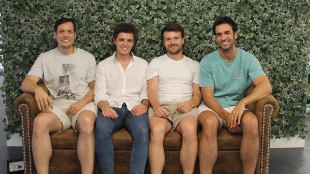 El equipo fundador de Capchase: Luis Basagoiti, Ignacio Moreno, Przemek Gotfryd y Miguel Fernández.