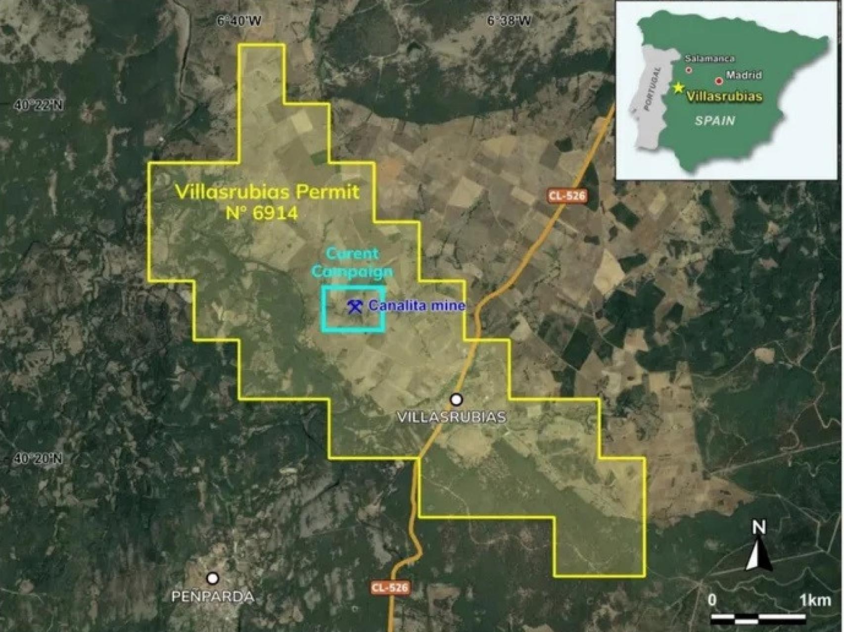 Territorio explorado por ETM en el término municipal de Villasrubias, en el paraje natural del Rebollar