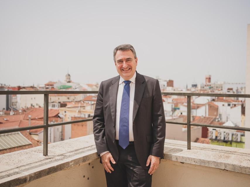 Aitor Esteban, en una de las azoteas del Congreso.