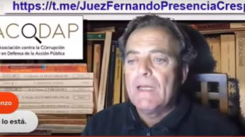 El exjuez en su canal de YouTube.