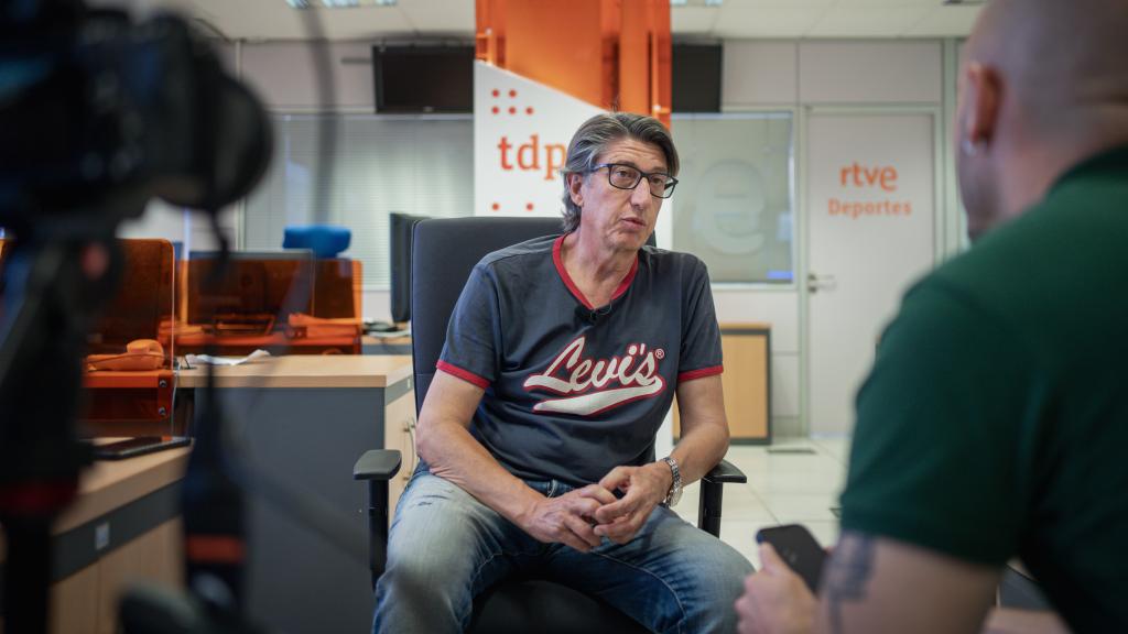 Rivero durante la entrevista.