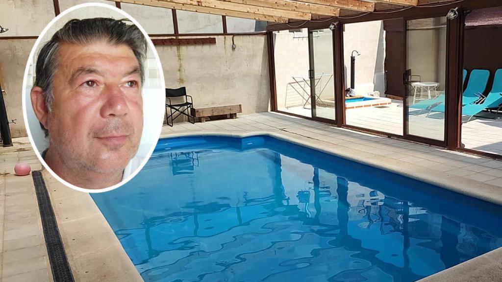 Javier y una de sus piscinas