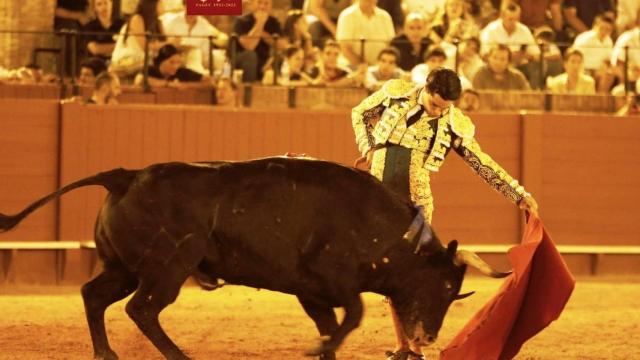 El novillero vallisoletano Mario Navas en la nocturna de Sevilla