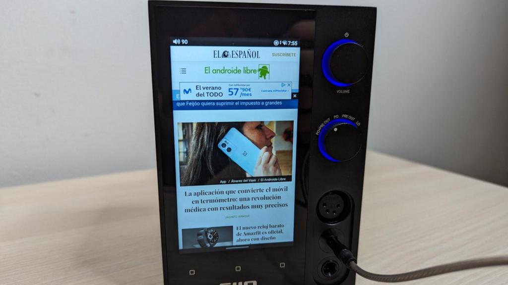 Por extraño que parezca, el FiiO R7 es capaz de ejecutar apps de Android como el navegador Chrome