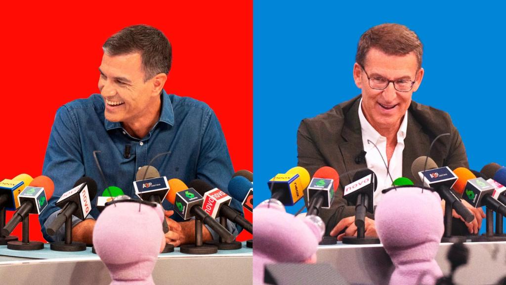 Pedro Sánchez y Alberto Núñez Feijóo, en 'El Hormiguero'.