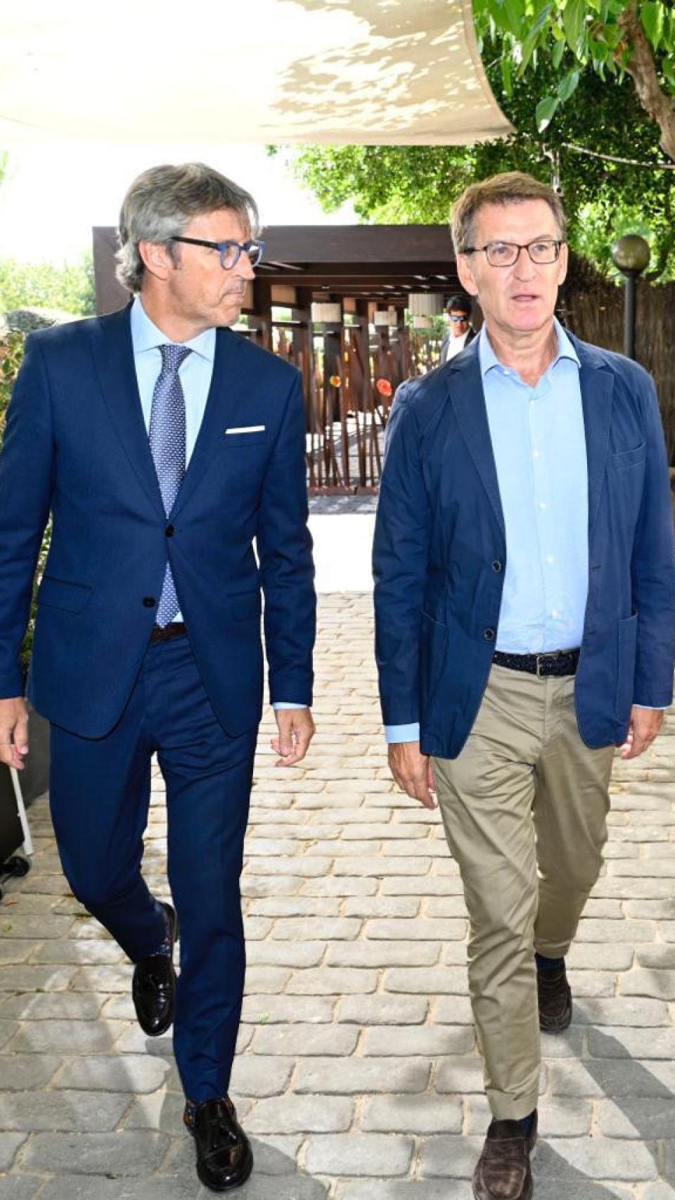El murciano Luis Alberto Marín con el presidente del PP, Alberto Núñez Feijóo.