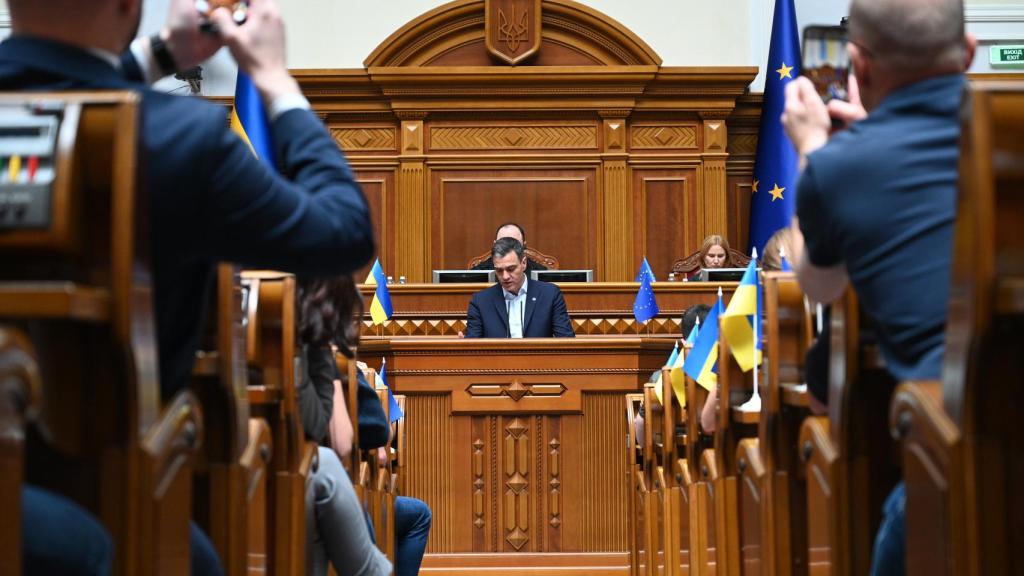 Pedro Sánchez, durante su visita a Kiev