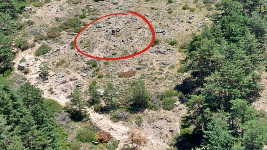 Rescate de la montañera en la Sierra de Guadarrama