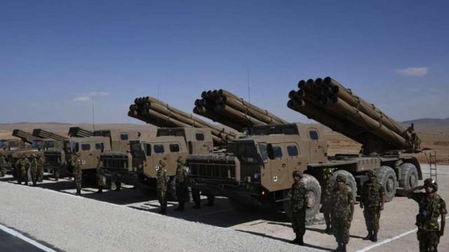 Ejercicio militar Fadjr 2023 ('Madrugada 2023') celebrado en Argelia el 25 de junio de 2023.