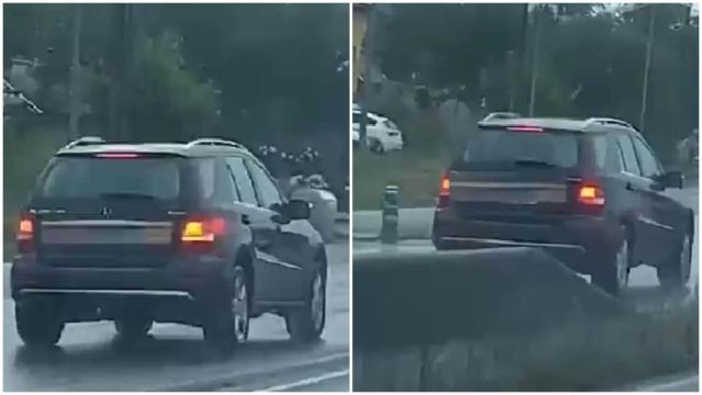 El vehículo circuló en dirección contraria un tramo aproximado de 300 metros