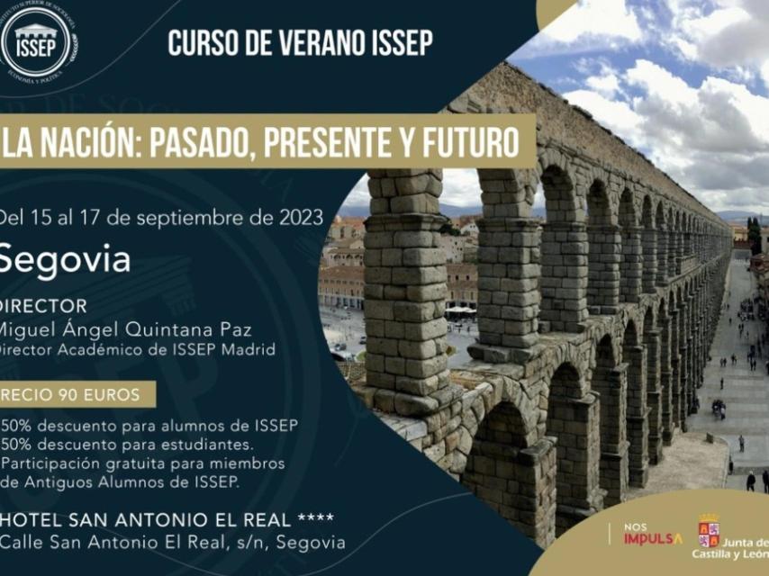 Imagen del cartel del curso de verano del Issep.