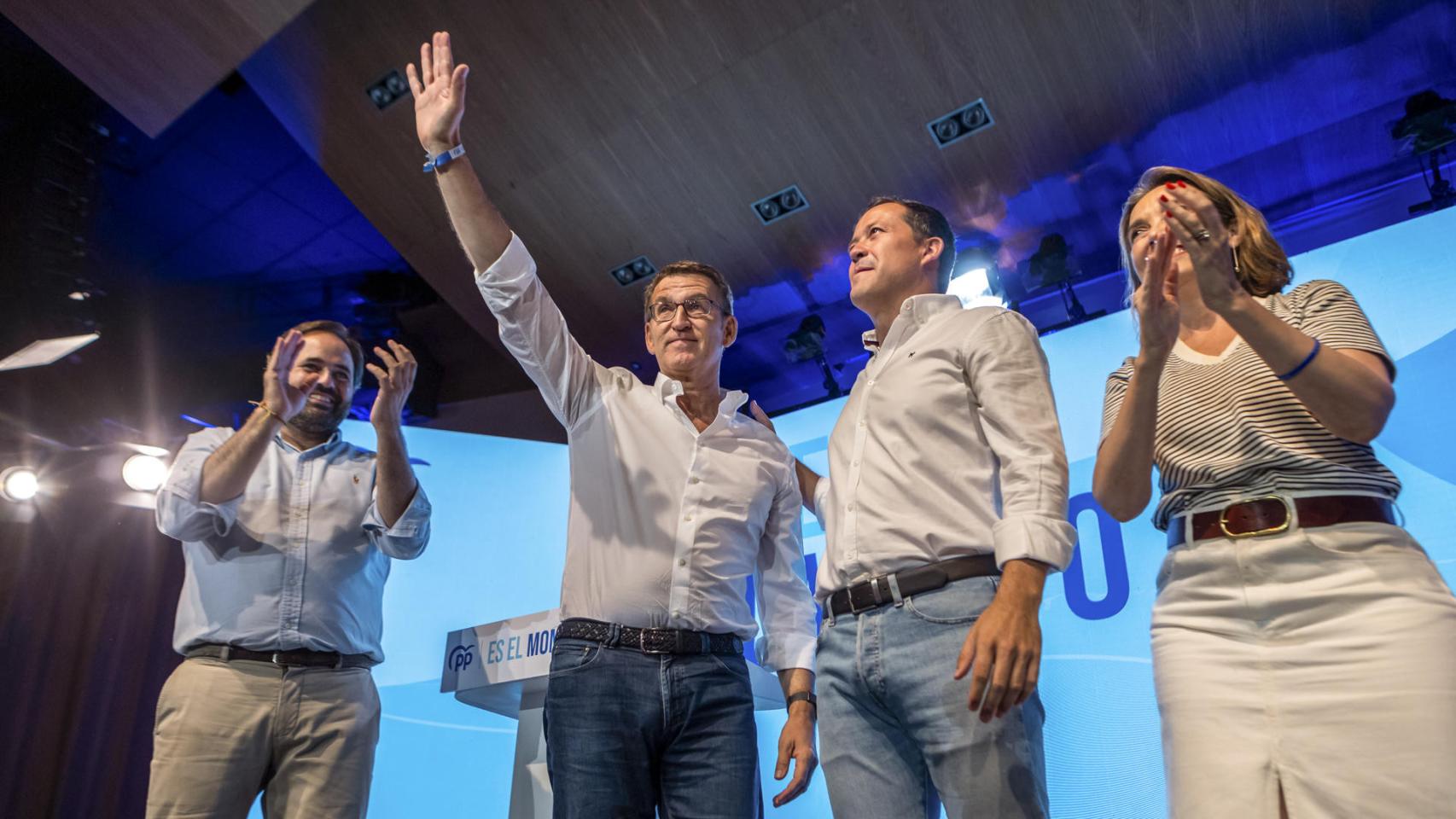 Alberto Núñez Feijóo, durante el acto