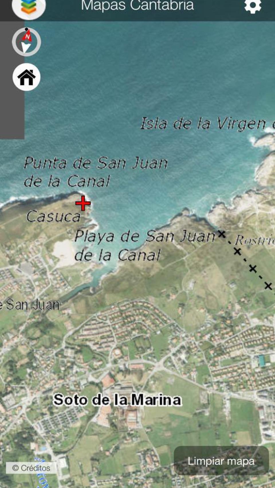 Mapa del lugar de la desaparición