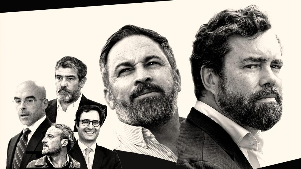 Jorge Buxadé, Kiko Méndez-Monasterio, Enrique Cabanas, Ignacio de las Hoces, Santiago Abascal e Iván Espinosa de los Monteros.