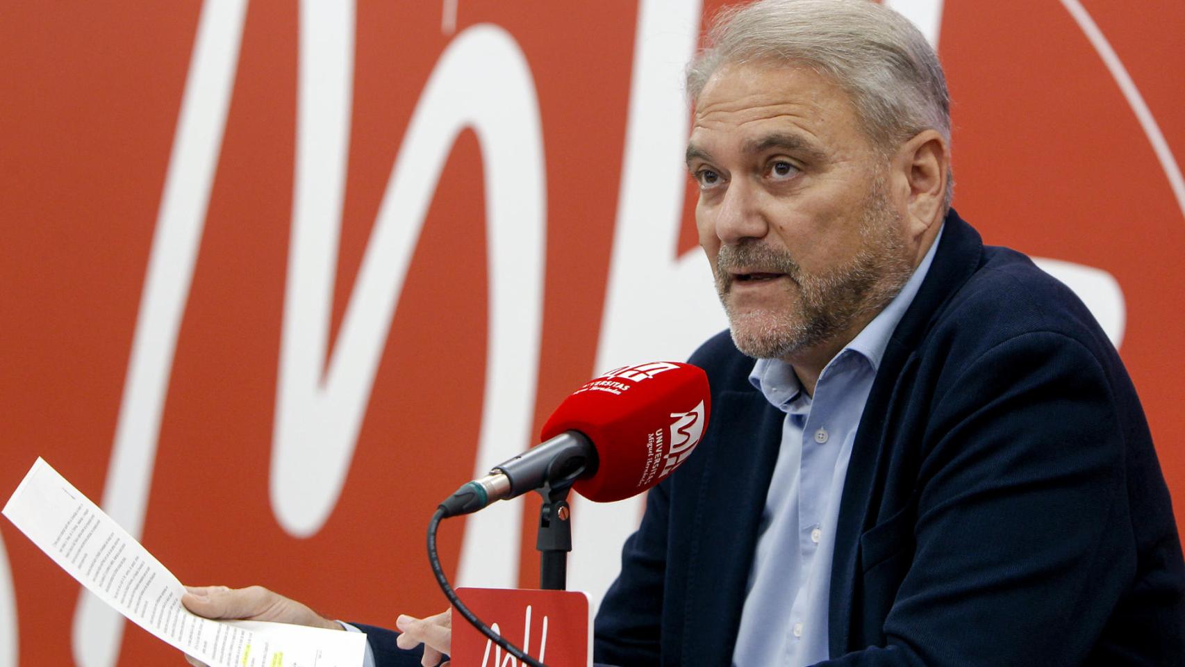 El rector de la Universidad Miguel Hernández de Elche (UMH), Juan José Ruiz, este lunes.