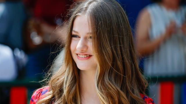 La princesa de Asturias en la confirmación de su hermana, la infanta Sofía.