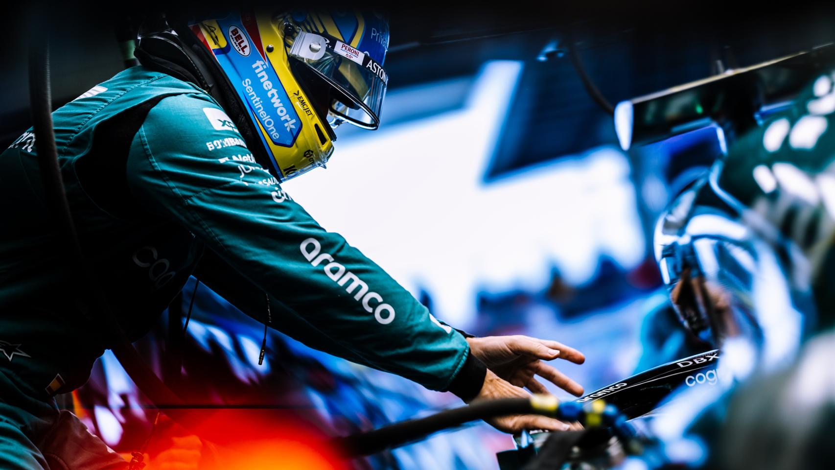 Fernando Alonso, con su Aston Martin en el Gran Premio de Austria de la F1 2023