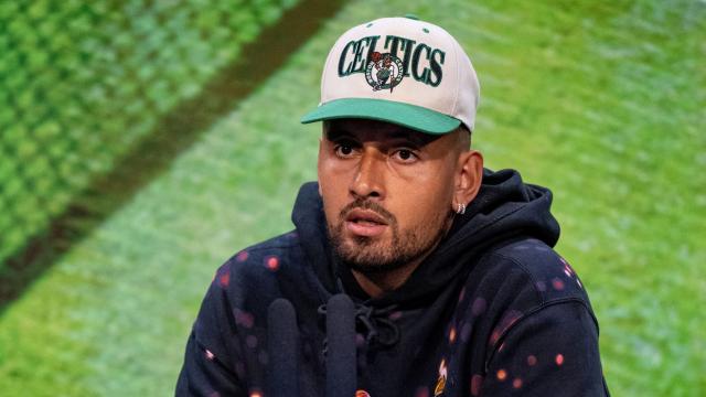 Nick Kyrgios, en una rueda de prensa en Wimbledon.