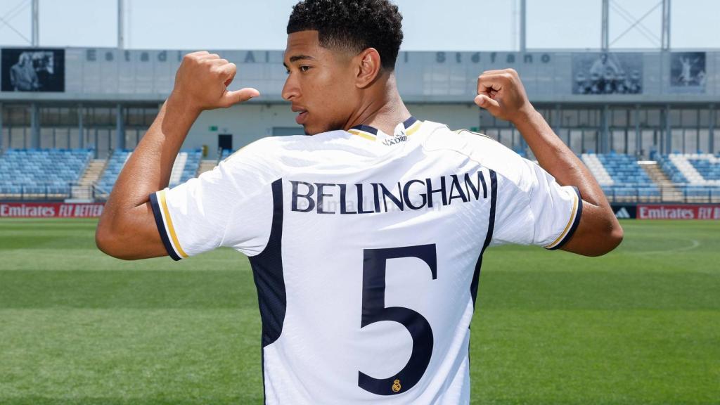 Jude Bellingham, en su presentación con el Real Madrid