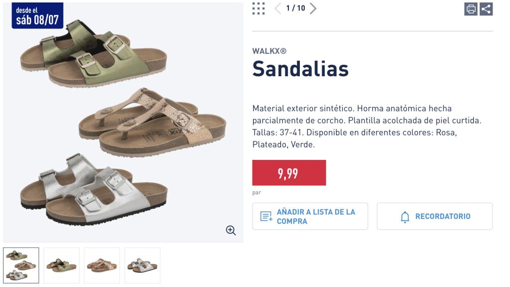 Sandalias.