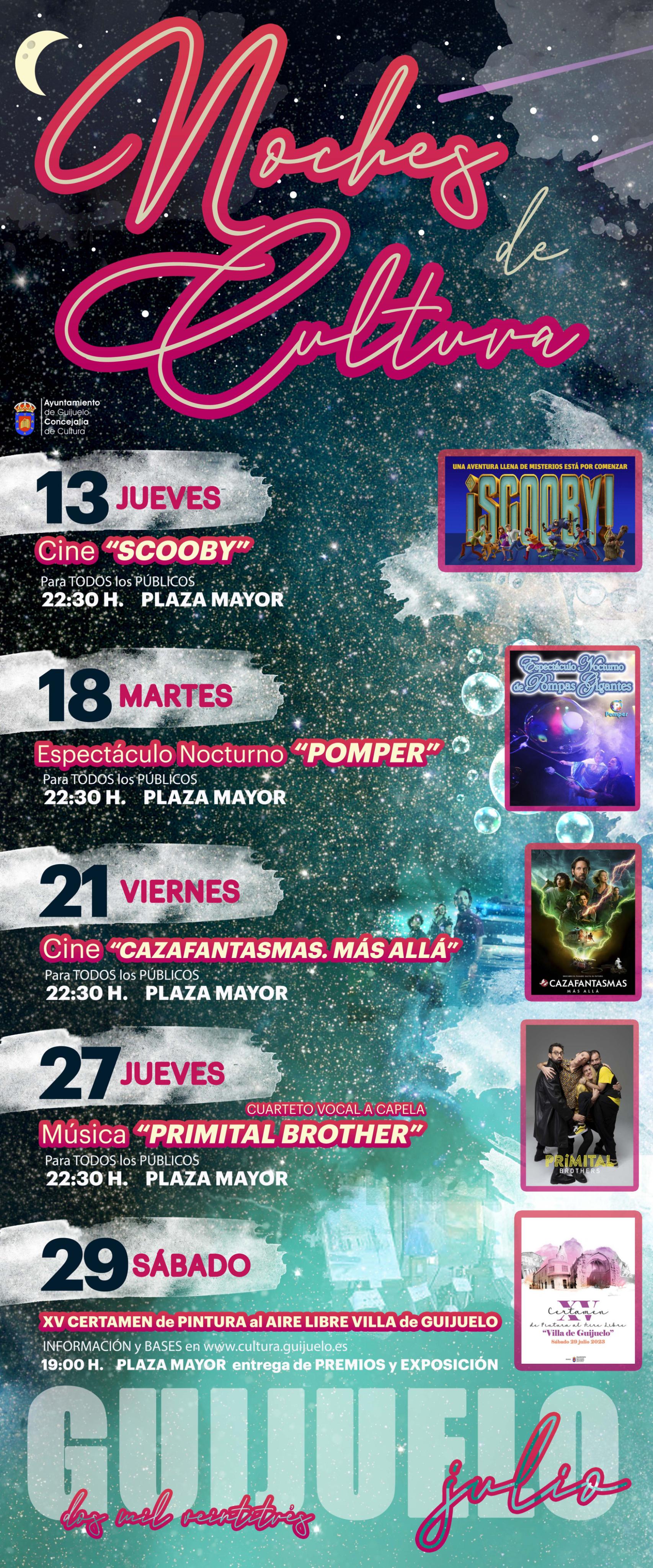 CARTEL NOCHES DE CULTURA guijuelo