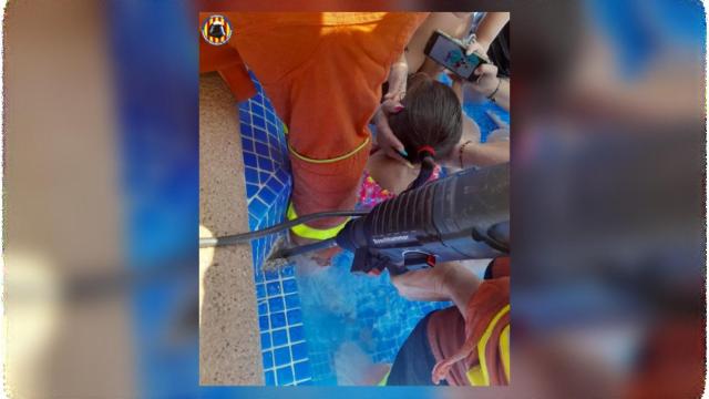 El momento del rescate.