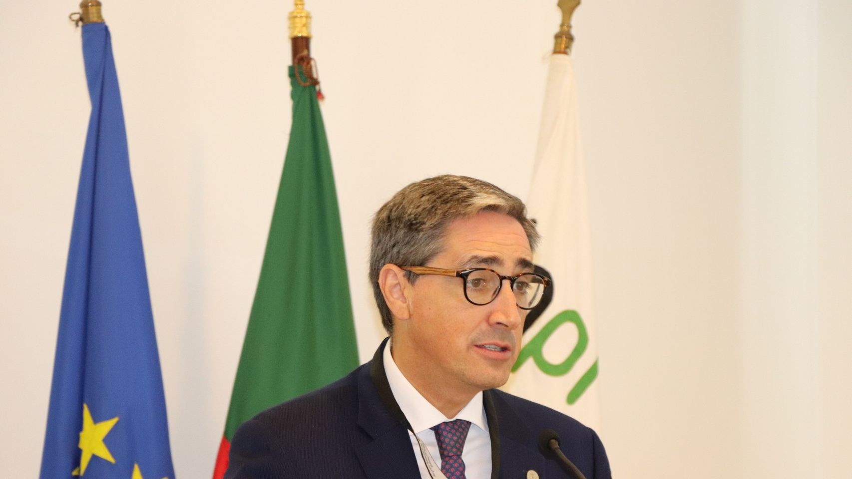 João Negrão, el candidato portugués en la sede la propiedad intelectual lusa.