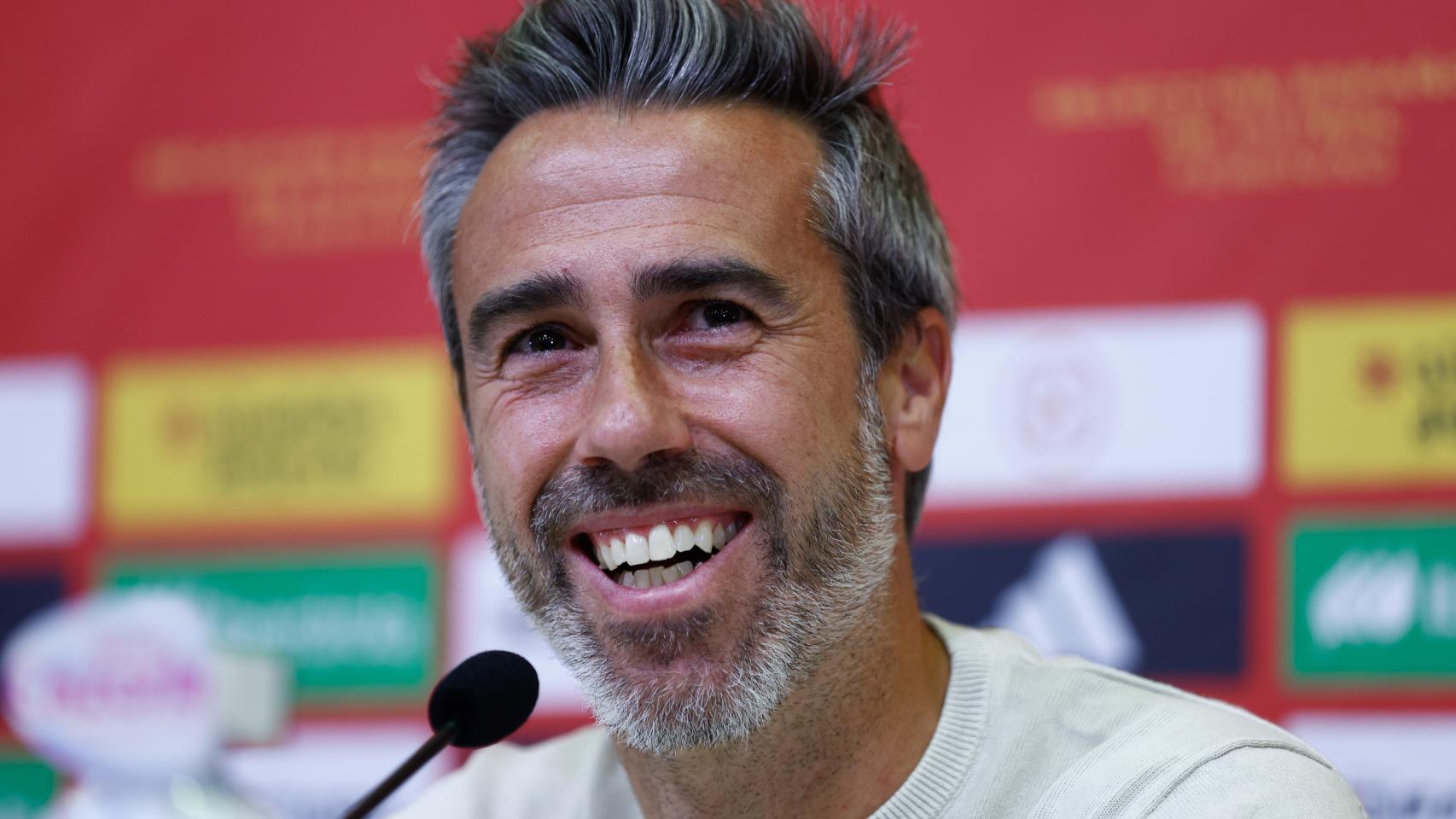 Jorge Vilda, en rueda de prensa con la selección española de fútbol femenino