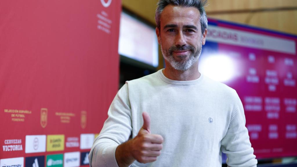 Jorge Vilda, en rueda de prensa con la selección española de fútbol femenino