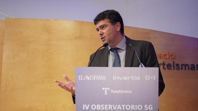 Matías González, secretario general de Telecomunicaciones y Ordenación de los Servicios de Comunicación Audiovisual del Ministerio de Asuntos Económicos y Transformación Digital, durante su intervención en la clausura de la la primera jornada del IV Observatorio 5G 'La tecnología en la encrucijada entre el 5G y la inteligencia artificial'.