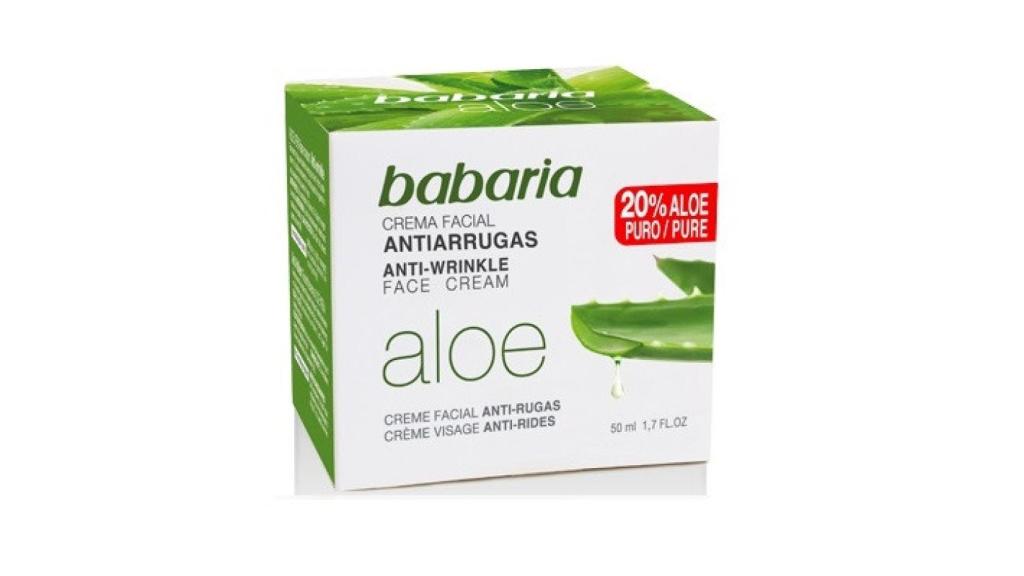 Crema hidratante facial con aloe vera de Babaria