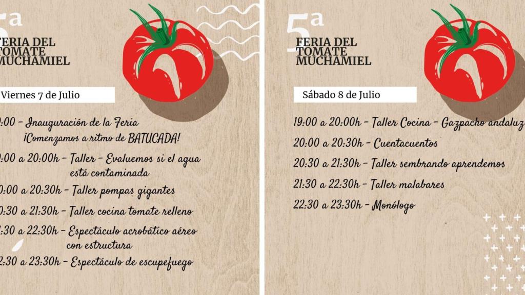 programación de la Feria del tomate.