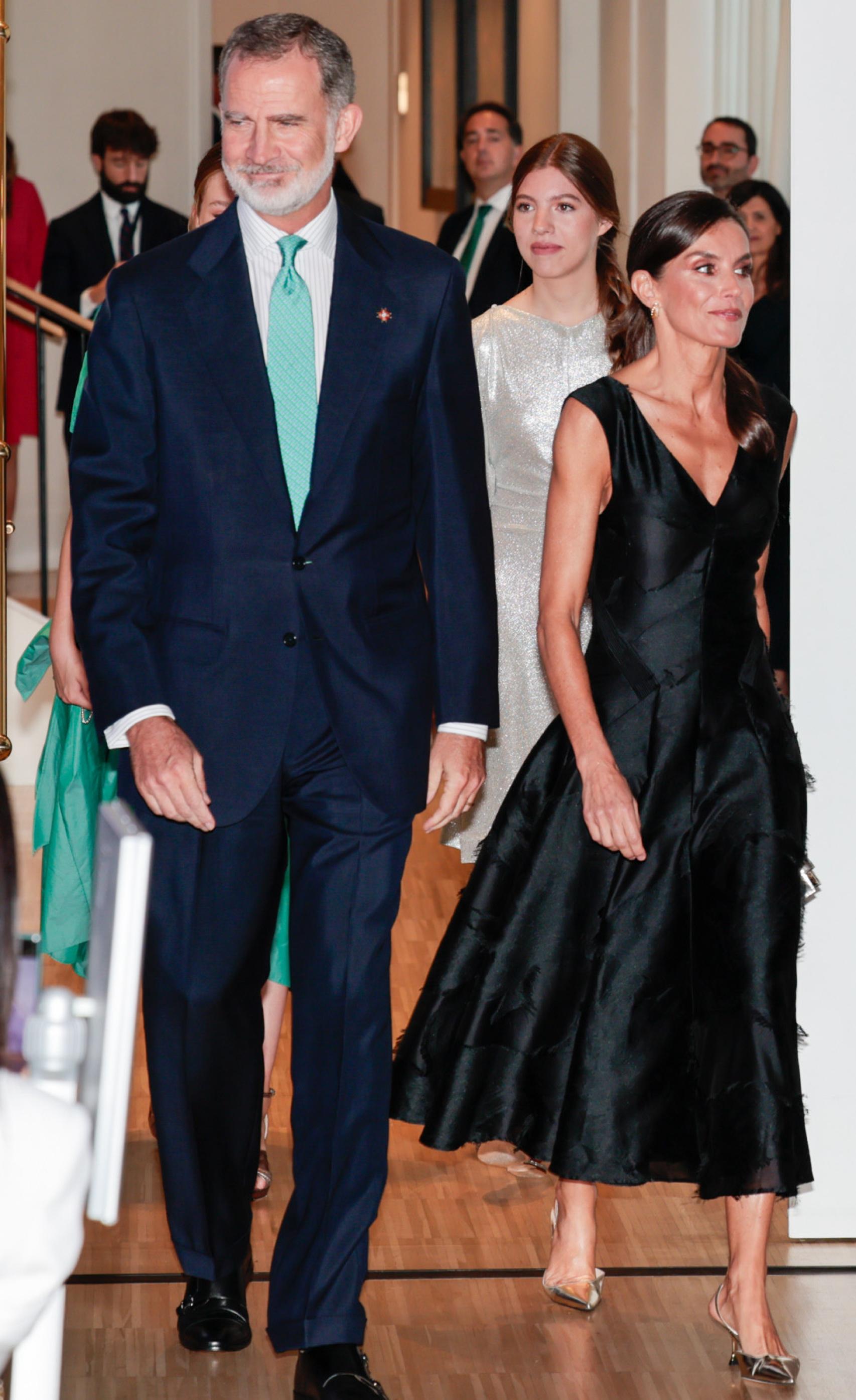 Los Reyes, a su llegada a la ceremonia.