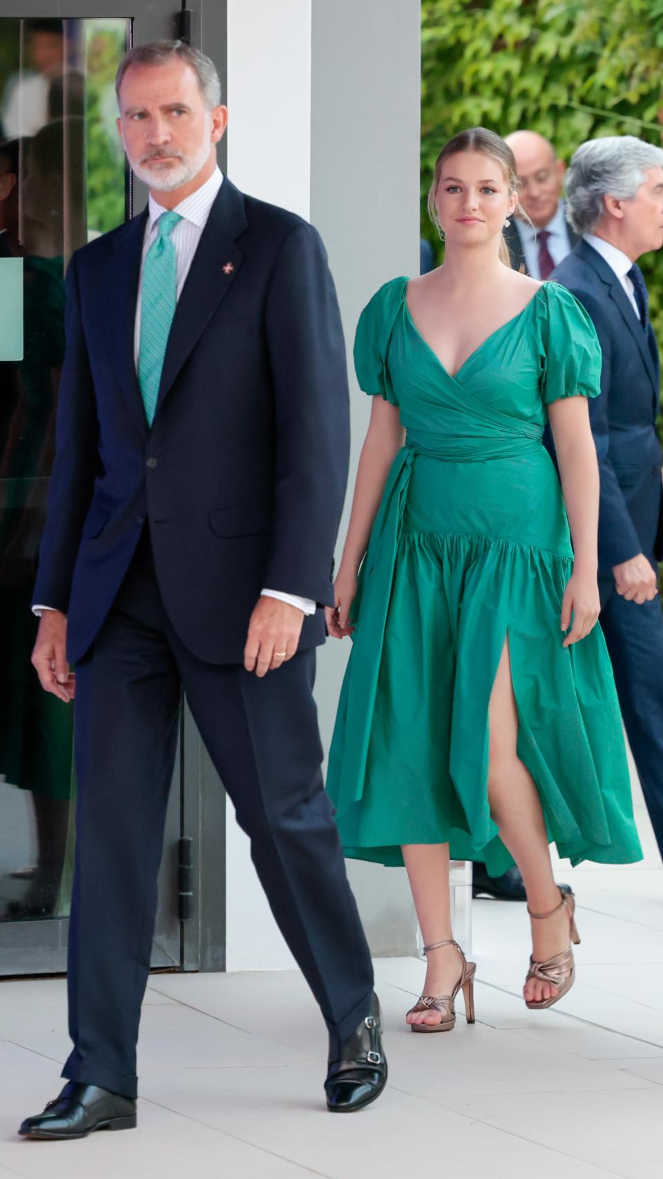 La princesa de Asturias y el rey Felipe VI.