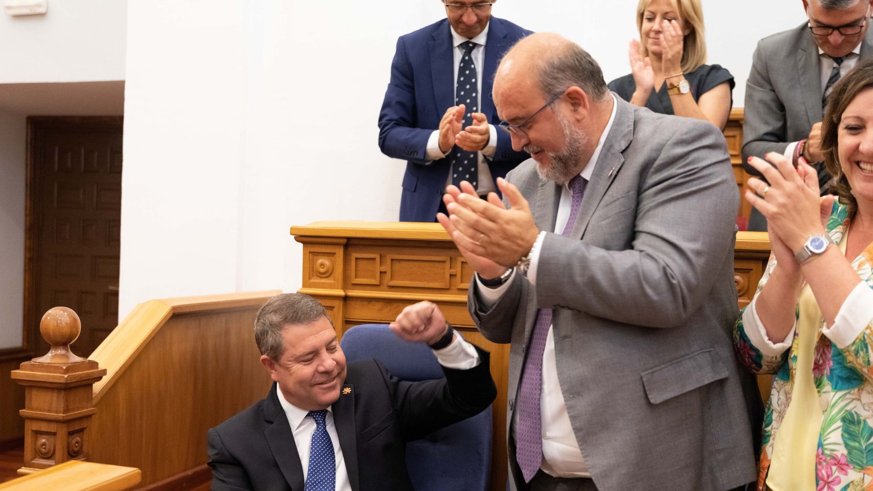 Las mejores imágenes de la primera sesión del debate de investidura en Castilla-La Mancha