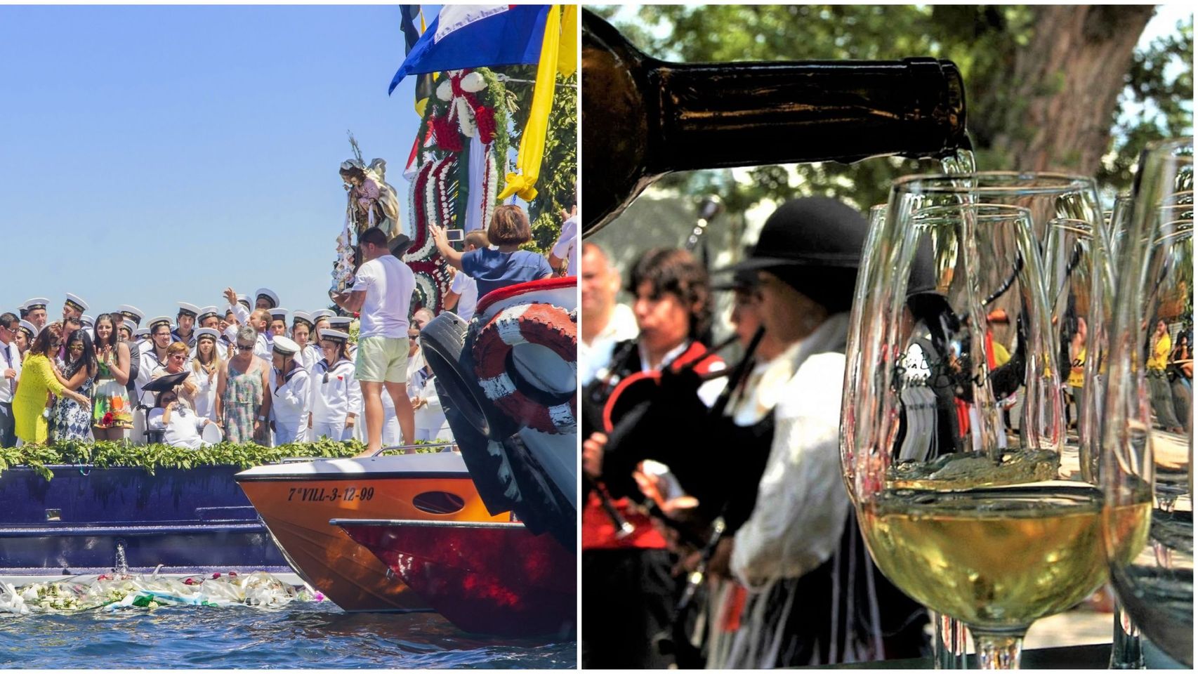 Festas do Carme, Illa de Arousa / Festa do Albariño, Cambados.