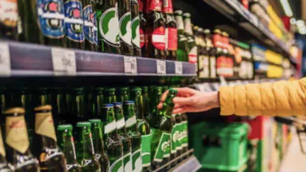 Cervezas supermercado.