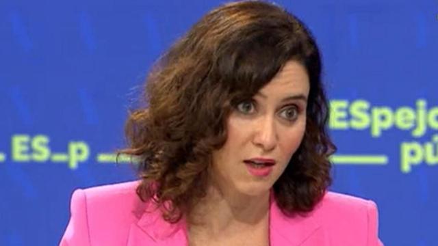 La presidenta de la Comunidad de Madrid, Isabel Díaz Ayuso, durante su entrevista en 'Espejo Público'.