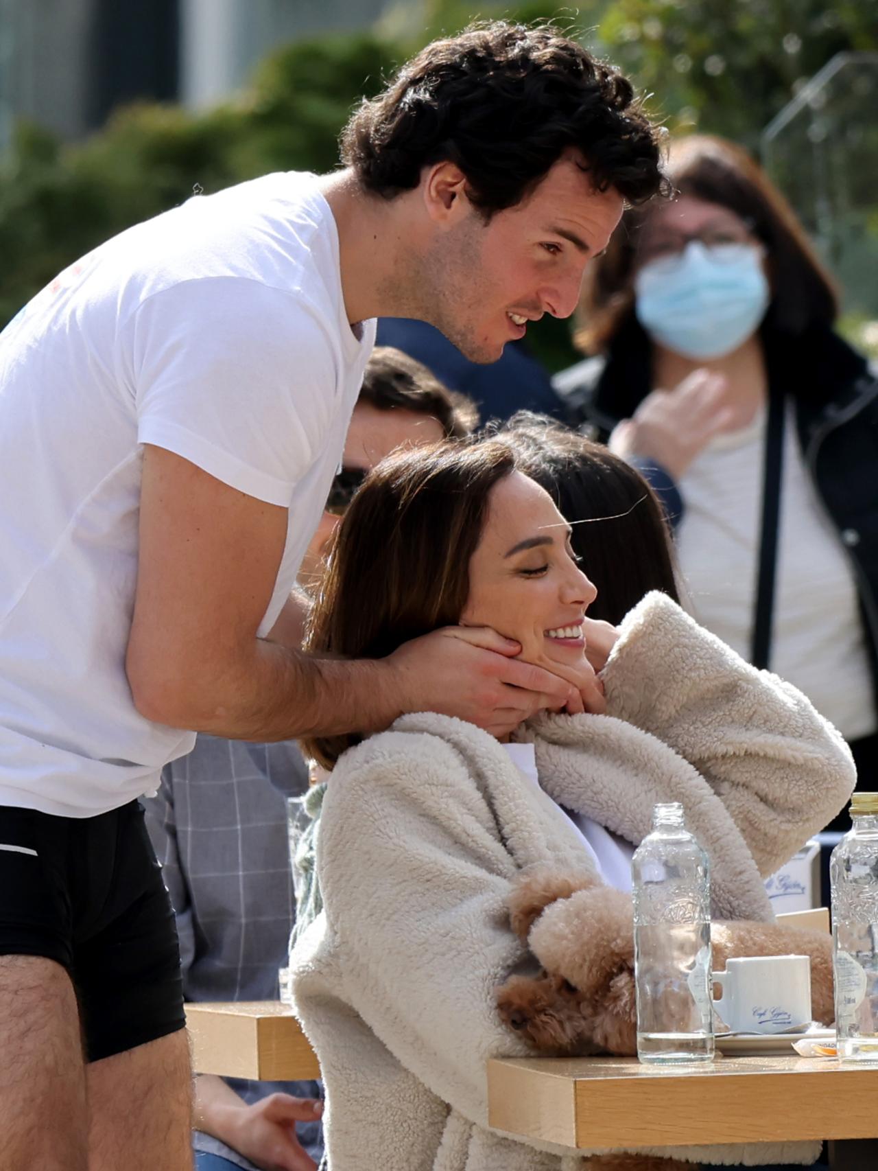 La pareja derrochando amor en Madrid.