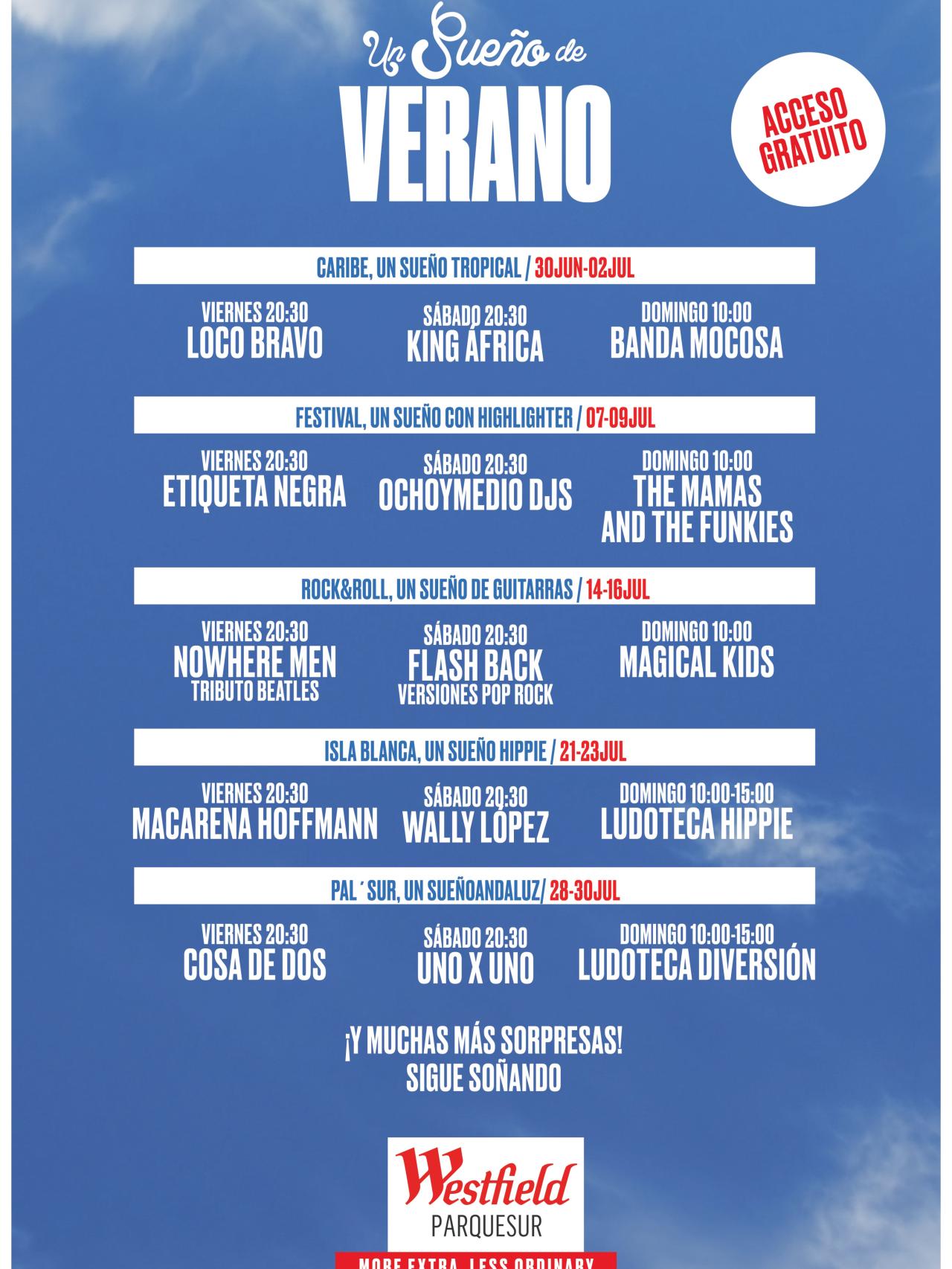 Cartel de artistas.
