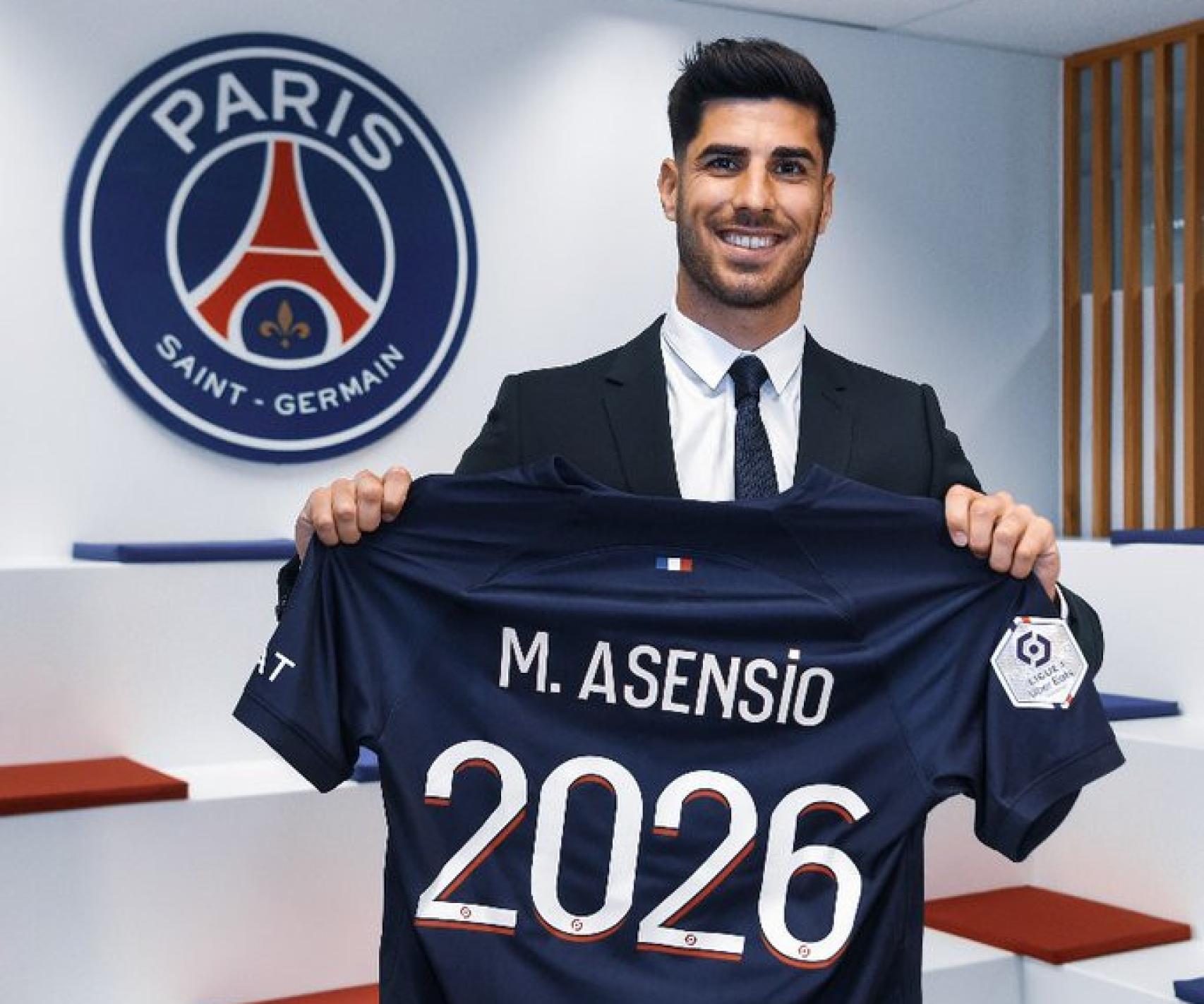 Marco Asensio, en su presentación con el PSG