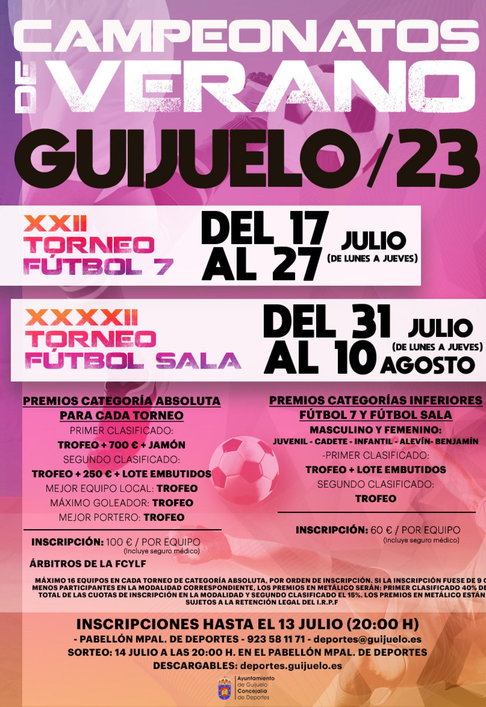CARTEL CAMPEONATOS DE VERANO 2023