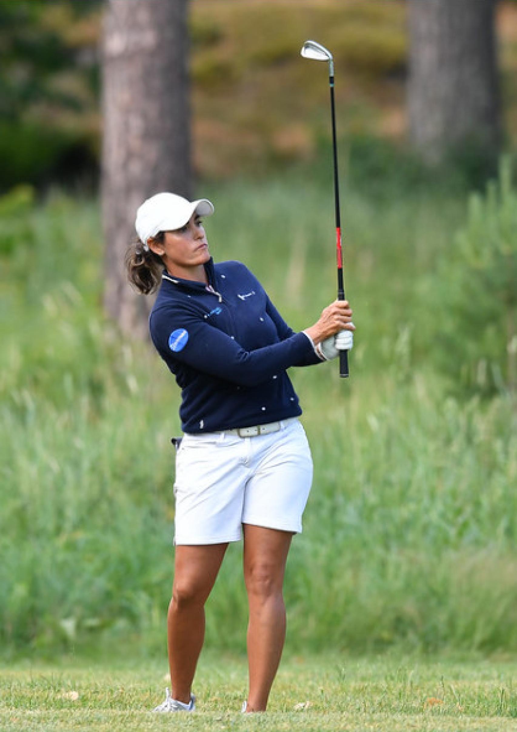 Carmen Alonso durante un torneo de golf