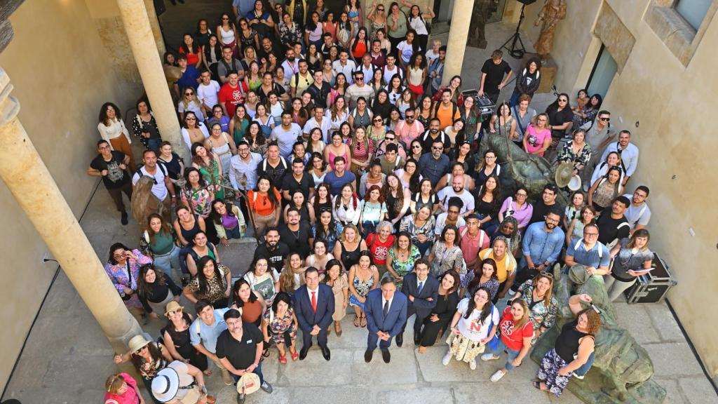 Recepción en la Torre de Anaya a estudiantes y profesores de español de Brasil y Estados Unidos