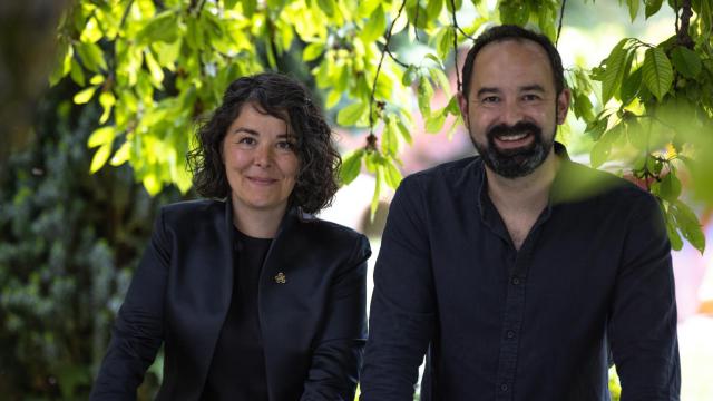 Blanca y Samuel, propietarios del Molino de Alcuenza.