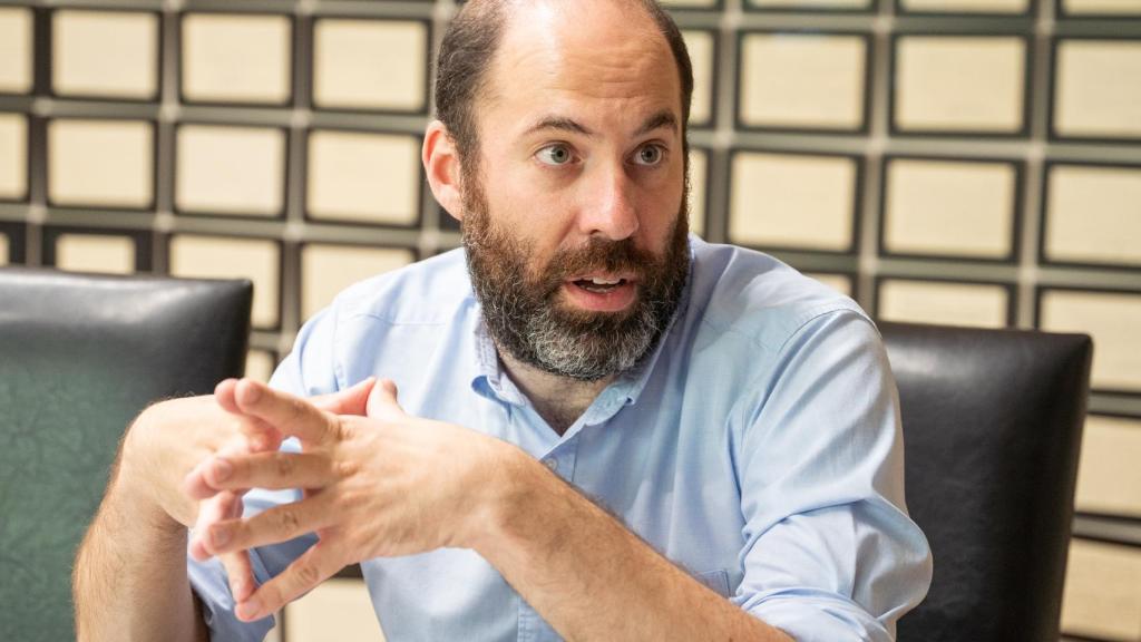 David Lizoain, durante la entrevista.
