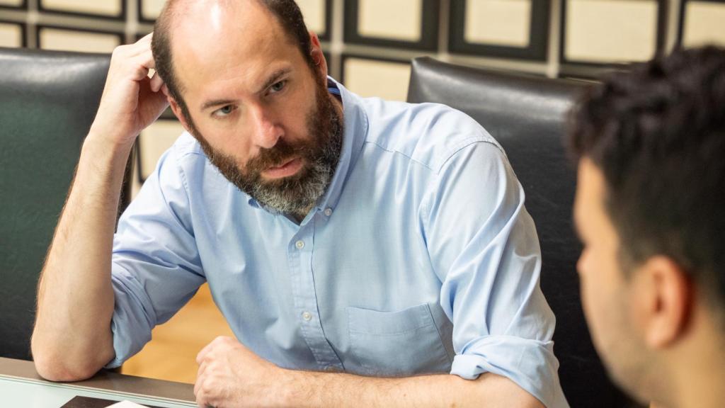 David Lizoain, durante la entrevista.